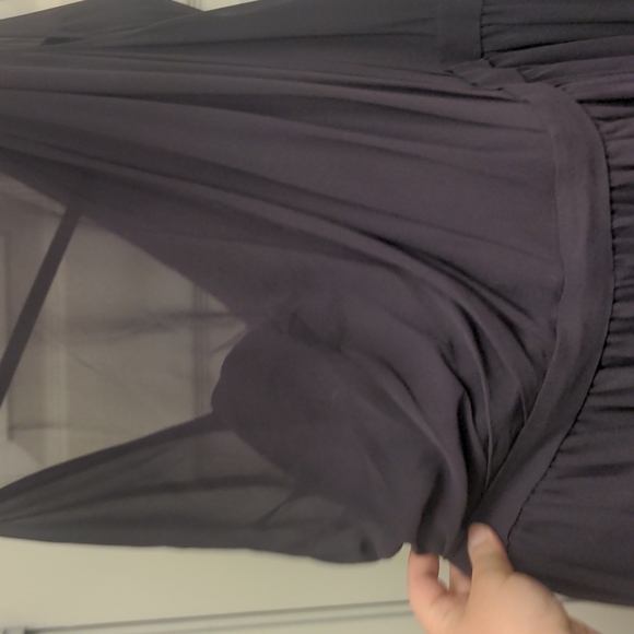 Bridesmaid's dress, one shoulder, plum colour - Picture 2 of 2